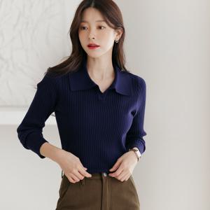 (~XXL까지) 에타셀리 카라 긴팔 골지 니트 가을 겨울 이너 데일리 일상 캐쥬얼 출근룩 베이직 빅사이즈