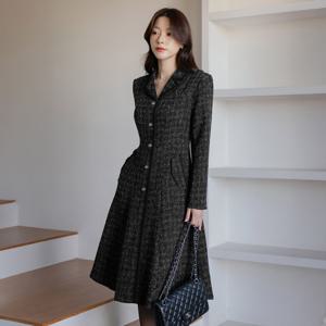 (~XXL까지) 아토리트 트위드 플레어 원피스 겨울 하객룩 오피스룩 모임룩 격식룩 연말룩 빅사이즈