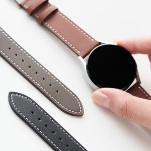 갤럭시워치 8 7 6 5 4 3 2 FE 프로 클래식 액티브 기어 싱글투어 소가죽 레더 밴드 스트랩 20/22mm