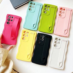 갤럭시s23 플러스 울트라 무지 스트랩 물결 폰 케이스