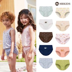 아동 유아 무형광 순면 남아/여아 삼각팬티 5종세트 키즈/어린이/유아팬티