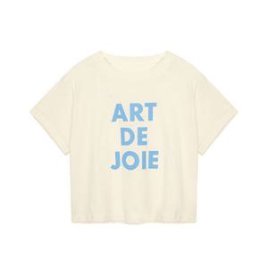 [하프클럽] 여성 아트 심플 나염 크롭 티셔츠