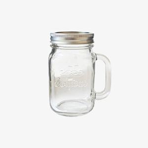 볼메이슨 드링크자 450ml[본체+뚜껑] 라떼 물잔 맥주잔 아이스티 커피잔