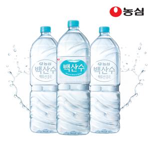백산수 2L 유라벨 6병 + 무라벨 6병