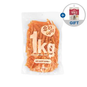 [펫밀크 150ml] 데이스포 우리아이 치킨 소프트 슬라이스 사사미 1kg