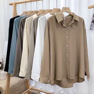 [브리치] 제로투올샵 / 루즈핏 여성 긴팔 블라우스 프릴 레이스 심플 흰색