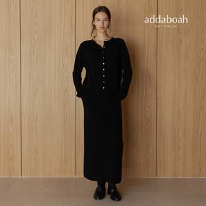 25FW 라쿤 울 블렌디드 이중직 맥시 스커트