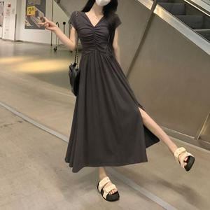 여성 러블리 브이넥 반팔 롱 원피스 여름원피스 휴양지원피스 여성의류쇼핑몰 비치원피스