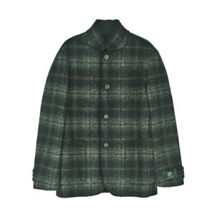 레노마 울혼방 플리스 안감 점퍼 브라운 체크 RNDMBU63A