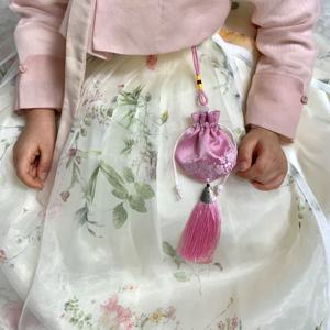 비단주머니 미니 복주머니 핑크 비단주머니 복주머니 미니복주머니 전통복주머니
