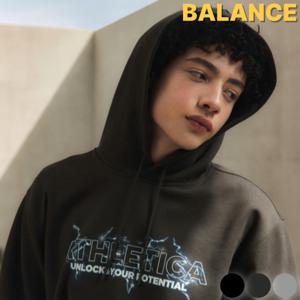 [롯데백화점][밸런스(진유니)]남성) MBG5TH1250 더블니트 그래픽 후드 맨투맨 티셔츠