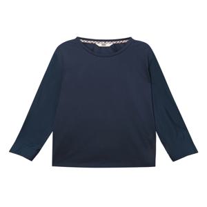 닥스 여성 [[24FW]] DLTS4DE85N2 [면] 네이비 체크 배색 긴소매 라운드넥 티셔츠