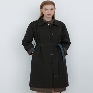 닥스 여성 [[24FW]] DLCO4D805W3 [가격인하][울][리버시블] 브라운&체크 스트랩 롱 코트