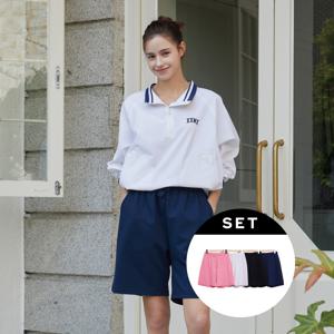 ★홈쇼핑인기★ 여성 여름 면스판 밴딩 반바지 4종 SET(L03W-4)
