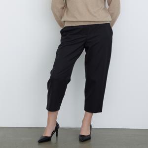 닥스 여성 [[24FW]] DLPA4DE91BK [가격인하][울][배기핏] 블랙 솔리드 뒷밴딩 팬츠