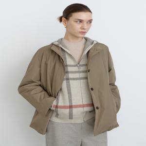 닥스 여성 [[24FW]] DLJU4D911I3 [2WAY] 베이지 탈착 니트후드 베스트&숏 경량패딩 점퍼