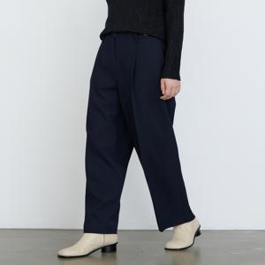 닥스 여성 [[24FW]] DLPA4D901N3 [울][배기핏] 네이비 트윌 조직감 팬츠