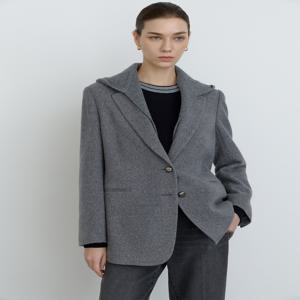 닥스 여성 [[24FW]] DLJA4D907G2 [가격인하][캐시미어100%] 그레이 탈착 니트후드 자켓