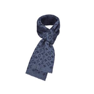 [명품]  머플러 목도리 모노그램 스카프 네이비 블루 M78525