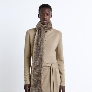 [최초가 198,000]엘레강스 니팅 밍크 머플러_MNAC251001