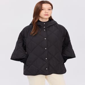 닥스 여성 [[24FW]] WKJU4D901BK [가격인하][스테디셀러][퀼팅] 블랙 케이프형 후드 숏 퀼팅 점퍼