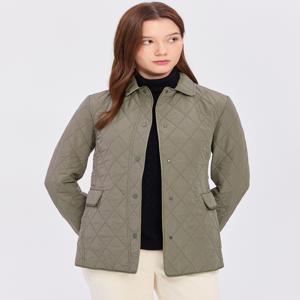 닥스 여성 [[24FW]] WKJU4D902K2 [가격인하][스테디셀러][퀼팅] 카키 체크 안감 클래식 숏 퀼팅