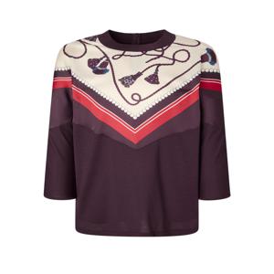 닥스 여성 [[24FW]] WKTS4C704D2 [스테디셀러][가격인하]와인 테슬 그래픽 7부소매 티셔츠