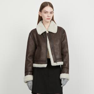 시스티나AWUJKO41010 시어링 집업 무스탕 자켓