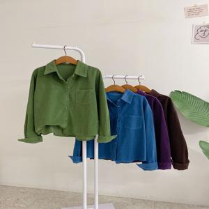 [브리치]  / 포레트 코듀로이 골덴 포켓 언발 셔츠(4color)