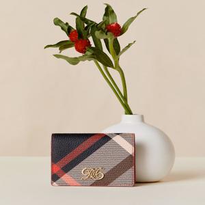 액세서리 여성 [[24FW]] WCWA4F705R2 [스테디셀러] 레드 체크 가죽 명함지갑