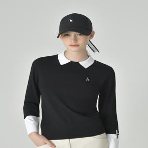 헤지스 골프 여성 [[25FW]] HWSW5C617BK 블랙 여성 홑겹 카라 니트