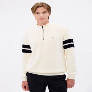 헤지스 골프 남성 [[24FW]] WPSW4D732CR [가격인하][스테디셀러]스트립 라인 하프 집업 하이넥