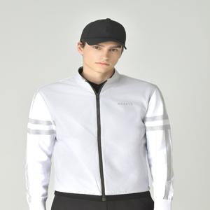 헤지스 골프 [[25FW]] HUSW5C614G1 그레이 남성 라인 포인트 하이브리드 집업 니트