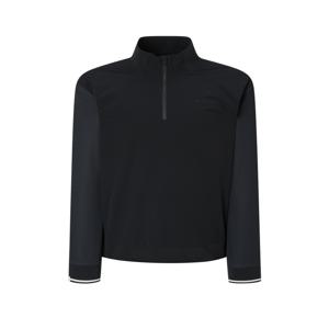 헤지스 골프 [[25FW]] HUTS5C614BK 블랙 남성 우븐 자카드 하이브리드 집업 티셔츠