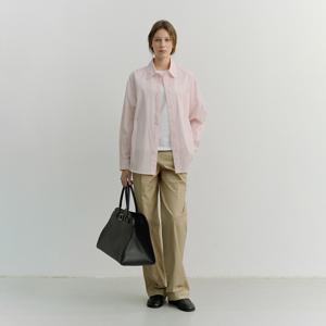 UNISEX OVERSIZED STRIPED SHIRT_SOFT PINK STRIPE_UDSH6A104P1