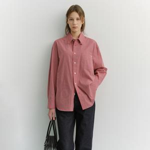 UNISEX OVERSIZED BD CHECKED SHIRT_RED CHECK_UDSH6A115R2