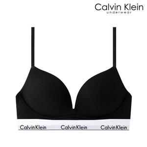 CK 여성 아이콘 코튼 AF 플런지 푸쉬업 브라 QF8502 BLACK