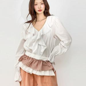 B3166 프릴 블라우스