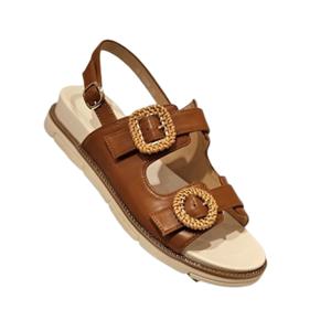 여성 캐주얼 샌들 굽 4CM J1599V_BROWN