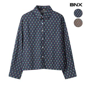 정상가:69,000 | 카라넥 자가드 유니크 패턴 긴팔 셔츠 (BW3BL007L0)