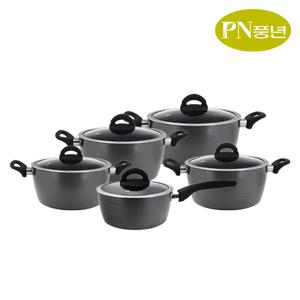 인덕션&가스 코팅 냄비세트 5종 / 마레 세라믹IH 신혼 스텐 추천 예쁜 자취 선물