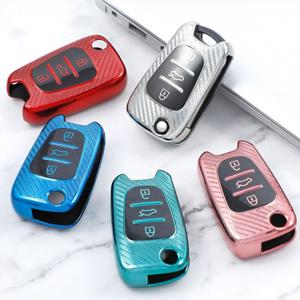 기아 현대 3버튼 폴딩키 카본패턴 케이스 폴딩키케이스 아반떼MD 카본키케이스 구형3버튼폴딩키