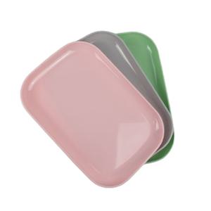 컬러 플라스틱 미니 작은 쟁반 트레이 컵받침 3p 간식쟁반 과일쟁반 과일접시 다과쟁반