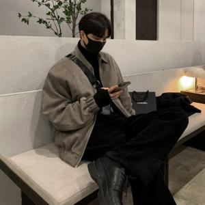[브리치] 2 / 남자 겨울 스웨이드 코튼 자켓 오버핏 커피 M
