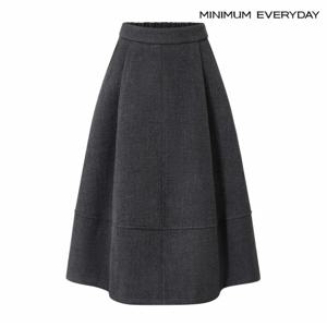 정상가:99,000원 ㅣ 에브리데이]클래식 핀턱 플레어 뒷 밴딩 미디 스커트 (EB4WH021D)