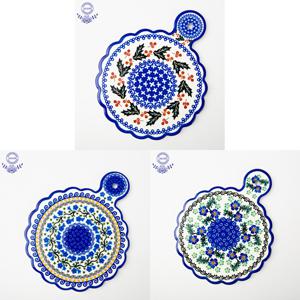 ALLIN 쯔비벨허브 북유럽풍 도자기냄비받침 3종세트 라벤더 로즈마리 스윗바질