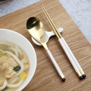 몽블랑 카라 투톤 골드 우동 수저세트