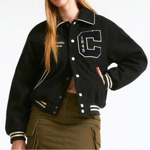 여성 숏 바시티 자켓 (패딩안감) (WHJJD4T33F-T)