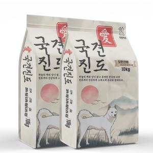 (지락페특가)국견진도 강아지사료 10kg+10kg 대용량 개사료 진도개사료 대형견 (샘플2봉+간식증정)
