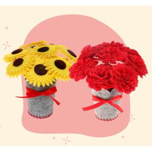 J2K 꽃화분 만들기 DIY 카네이션 해바라기 키트 펠트 미술